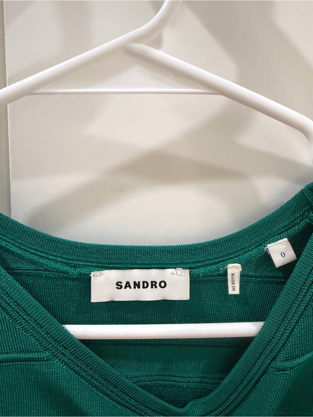 NWOT Sandro Green Crop Top Size 0 (XS) - Picture 6 of 7